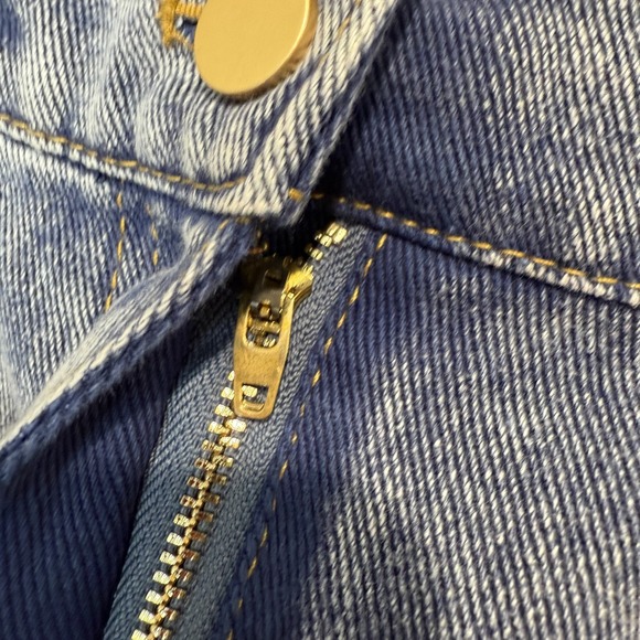 Anthropologie Elliatt Arrangement Denim Jumpsuit Women Small Sleeveless Acid Was - Picture 12 of 12